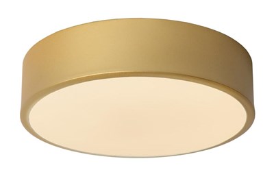 Lucide UNAR - Flush ceiling light - Ø 20 cm- LED 3 StepDim - 1x12W 2700K - Matt Gold / Brass