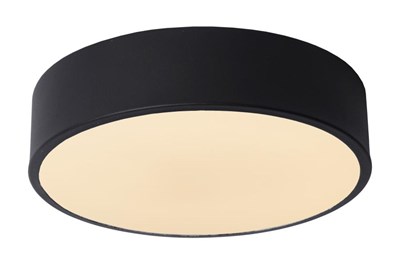 Lucide UNAR - Flush ceiling light - Ø 20 cm- LED 3 StepDim - 1x12W 2700K - Black