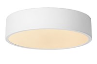 Lucide UNAR - Flush ceiling light - Ø 20 cm- LED 3 StepDim - 1x12W 2700K - White turned on 1