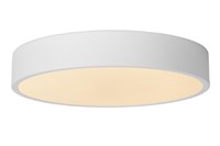 Lucide UNAR - Flush ceiling light - Ø 30 cm- LED 3 StepDim - 1x18W 2700K - White turned on 1