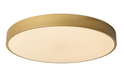 Lucide UNAR - Flush ceiling light - Ø 49,5 cm- LED 3 StepDim - 1x36W 2700K - Matt Gold / Brass