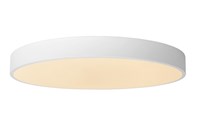 Lucide UNAR - Flush ceiling light - Ø 49,5 cm- LED 3 StepDim - 1x36W 2700K - White turned on 1