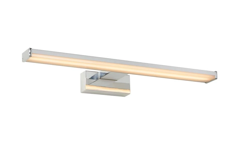 Lucide ONNO - Mirror light Bathroom - LED - 1x11W 3000K - IP44 - Satin Chrome - turned on 2