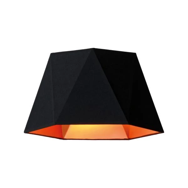 Lucide ALEGRO - Abat-jour lampe - Ø 42 cm - Noir - allumé