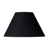 Lucide JOLLI - Abat-jour lampe - Ø 50 cm - Noir allumé