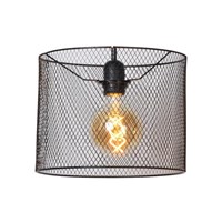 Lucide BASKETT - Abat-jour lampe - Ø 26 cm - Noir allumé 6