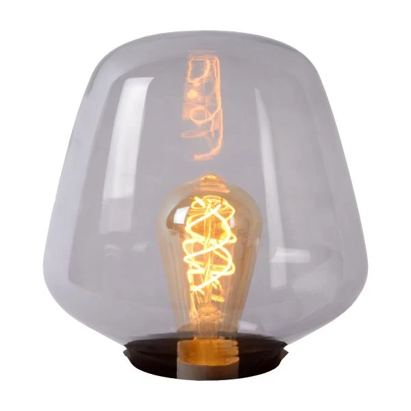 Lucide BECKY - Cristal - Ø 20 cm - Ahumado - encendido 5